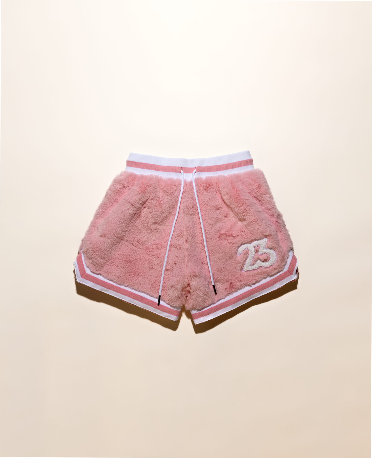 Teddy Fur Basketball Shorts - Bubblegum